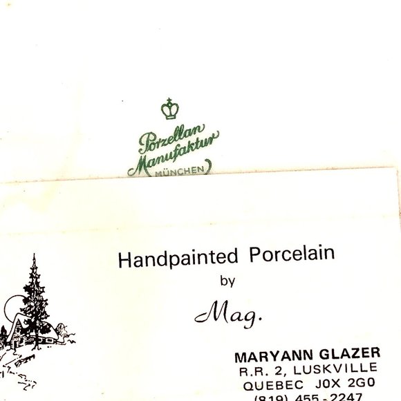 Georgous Hand Painted Pink Rose Plate Signed By Mag. - Picture 3 of 4